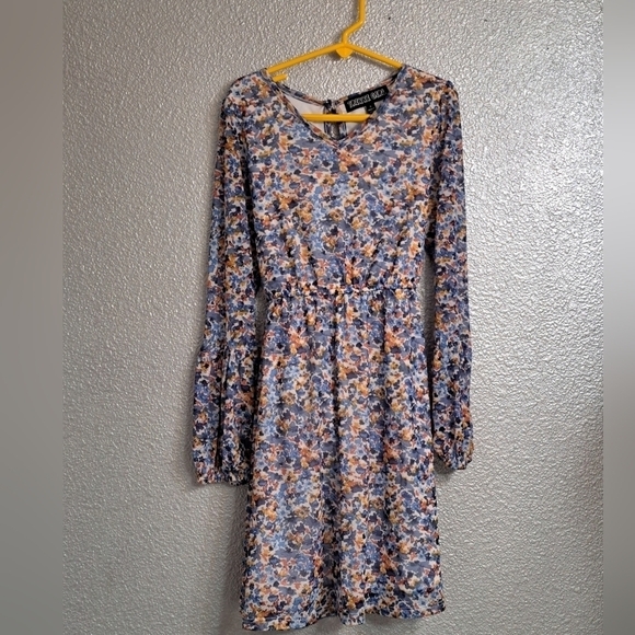 Trixxi Girl Blue Floral Dress   Size S - Picture 1 of 5